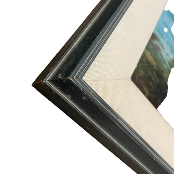 Painting Mother & Child Next to the Ocean, Signed Art By L. Espi, Circa 1987 - Picture 6 of 10